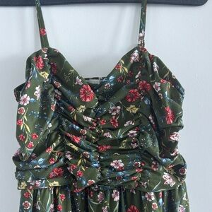 Abound Size L Green Floral Dress